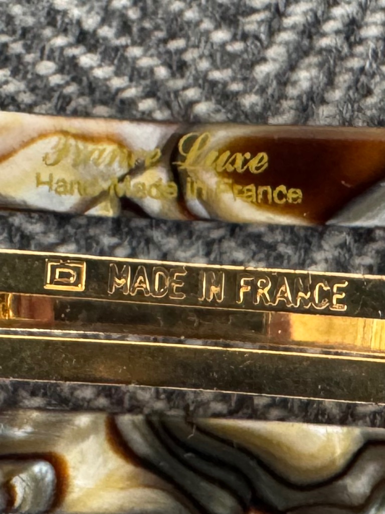 Nwt, France Luxe Cut Out Barrette In Onyx Pattern — image 3 of 8